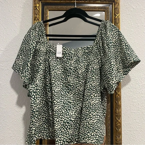 Gap Square Neck Animal Print Blouse - Picture 5 of 7
